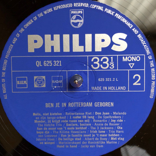 Various : Ben Je In Rotterdam Geboren (LP, Mono)