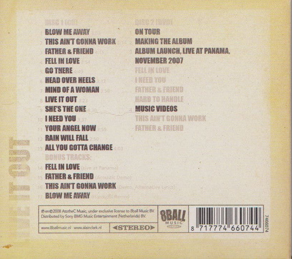 Alain Clark : Live It Out (CD, Album, Enh + DVD, Enh + Gat)