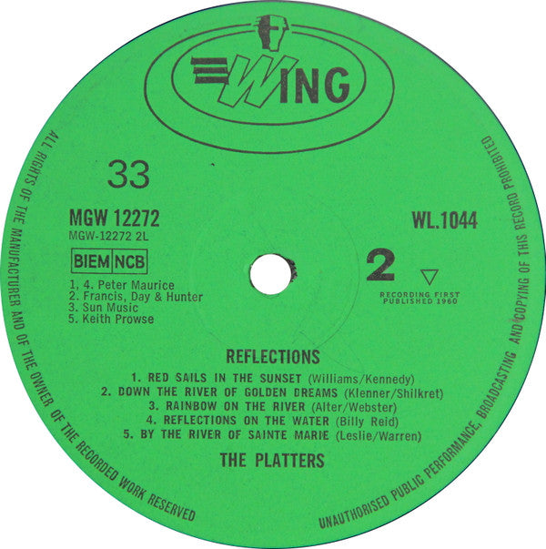 The Platters : Reflections (LP, Mono, RE)