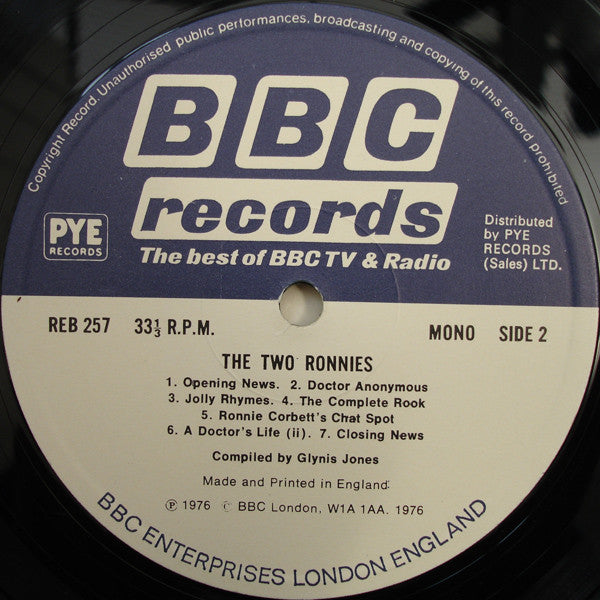 The Two Ronnies : The Two Ronnies (LP, Mono)