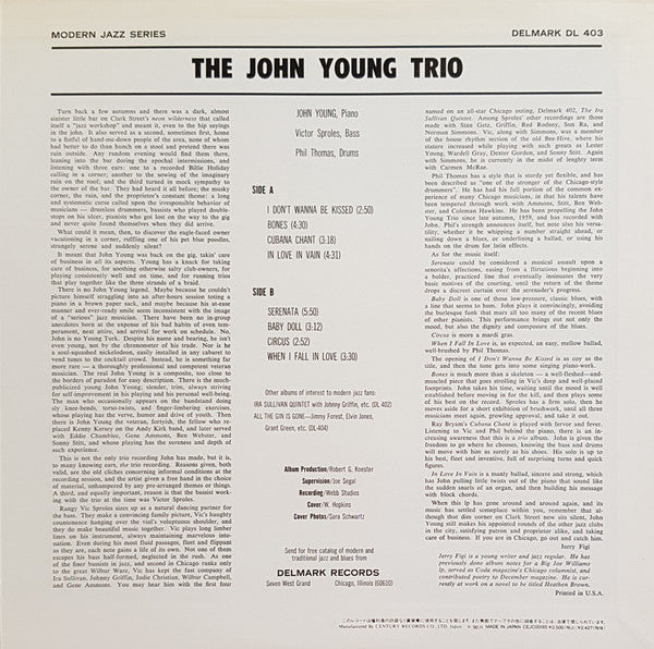 The John Young Trio : The John Young Trio (LP, Album, RE)