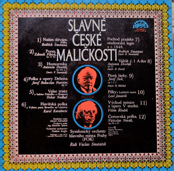 Václav Smetáček, The Prague Symphony Orchestra : Slavné České Maličkosti (LP, RP)