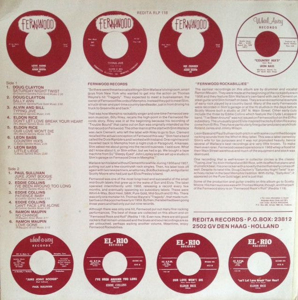 Various : Fernwood Rockabillies  (LP, Comp, Mono, Red)