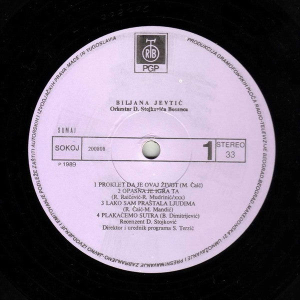 Biljana Jevtić : Proklet Da Je Ovaj Život (LP, Album)