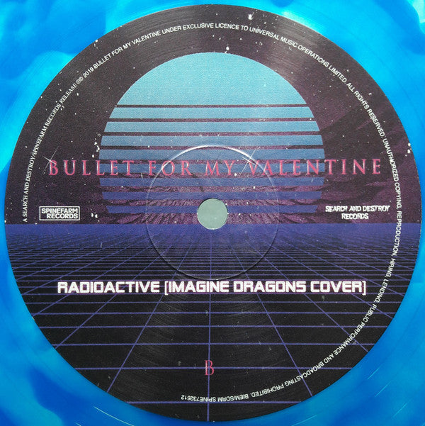 Bullet For My Valentine : Gravity (Gunship Remix) / Radioactive (10", Single, Ltd, Blu)