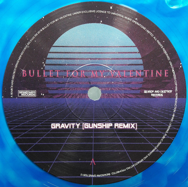 Bullet For My Valentine : Gravity (Gunship Remix) / Radioactive (10", Single, Ltd, Blu)