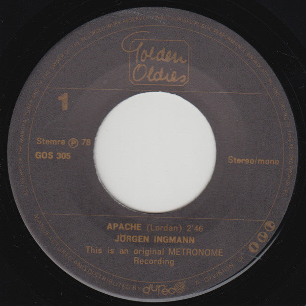 Jørgen Ingmann : Apache / Amorada (7", Single)