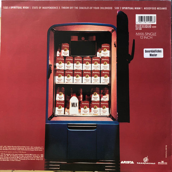 Moodswings Featuring Chrissie Hynde : Spiritual High (12")