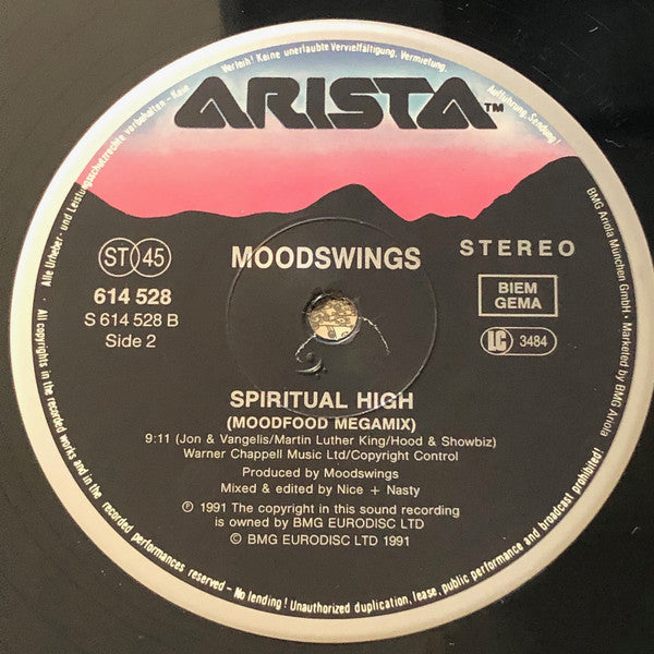 Moodswings Featuring Chrissie Hynde : Spiritual High (12")