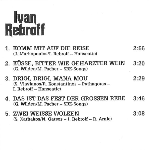 Ivan Rebroff : Komm Mit Nach Hellas (CD, Album)