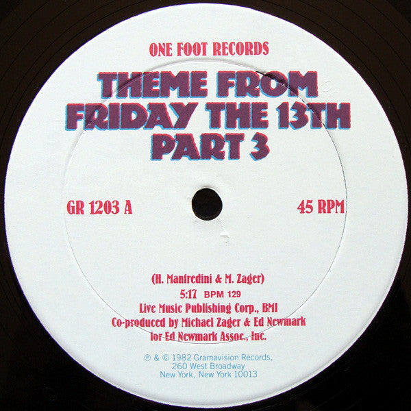 Hot Ice (22) : Theme From Friday The 13th Part 3 / Rock Bottom (12")