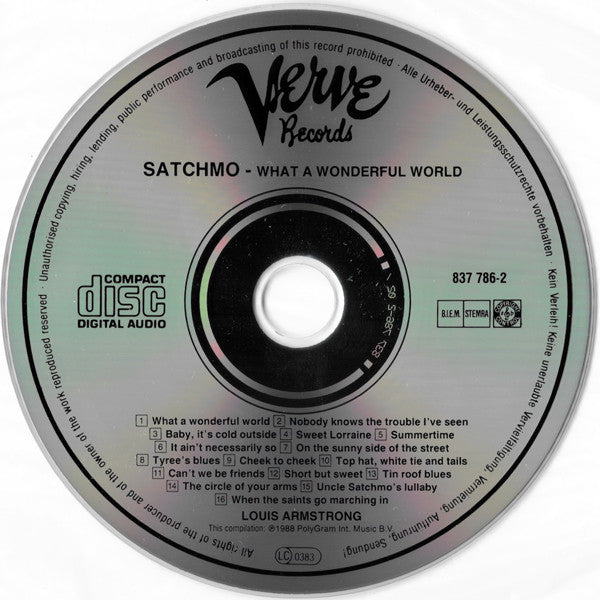 Louis Armstrong : Satchmo - What A Wonderful World (CD, Comp)