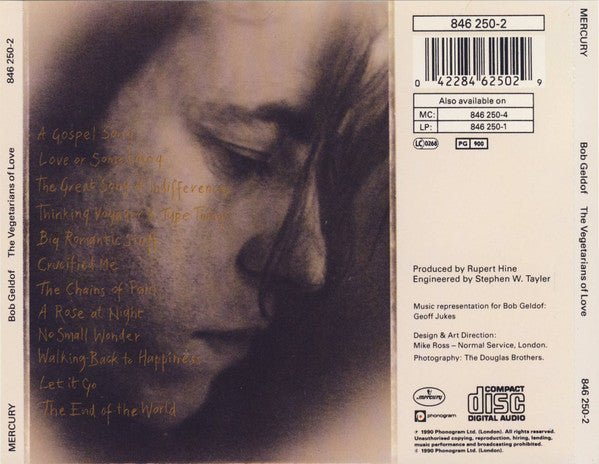 Bob Geldof : The Vegetarians Of Love (CD, Album)