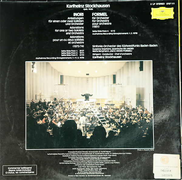 Karlheinz Stockhausen : Inori / Formel (2xLP)