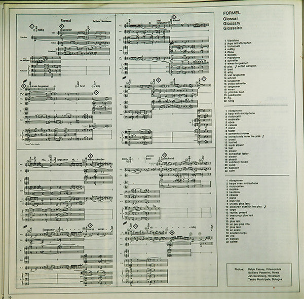 Karlheinz Stockhausen : Inori / Formel (2xLP)