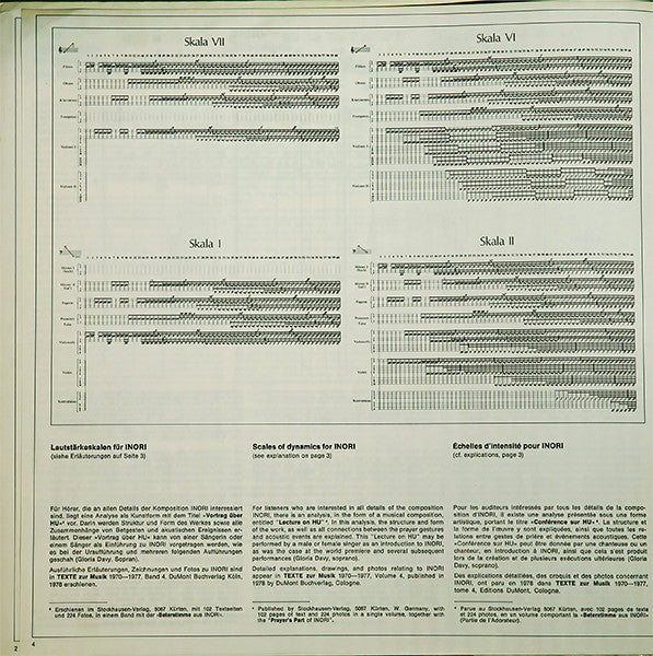 Karlheinz Stockhausen : Inori / Formel (2xLP)