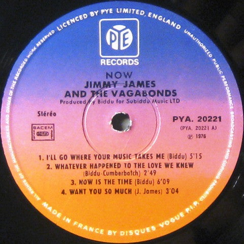 Jimmy James & The Vagabonds : Now (LP, Album)