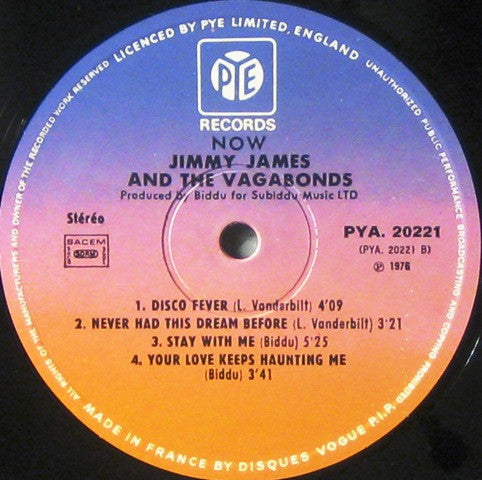 Jimmy James & The Vagabonds : Now (LP, Album)