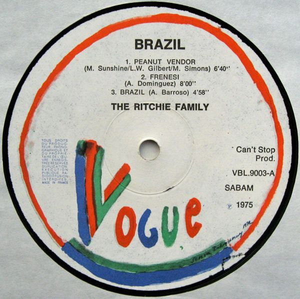 The Ritchie Family : Brazil (LP, Album, P/Mixed)