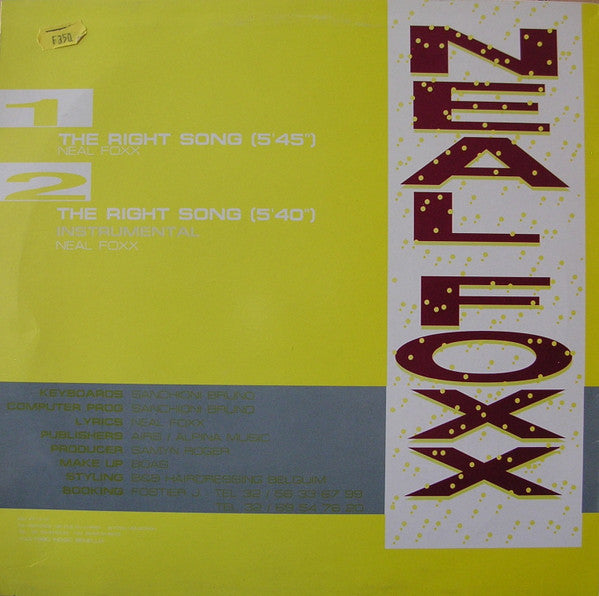 Neal Foxx* : The Right Song (12")