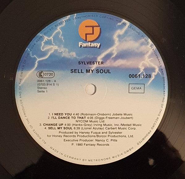Sylvester : Sell My Soul (LP, Album)