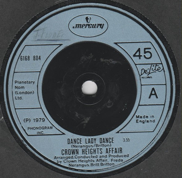 Crown Heights Affair : Dance Lady Dance (7", Single, Blu)