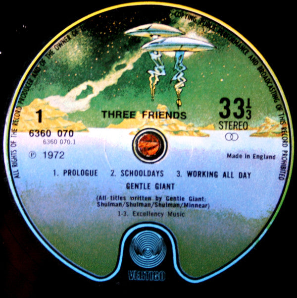 Gentle Giant : Three Friends (LP, Album, RP, Spa)