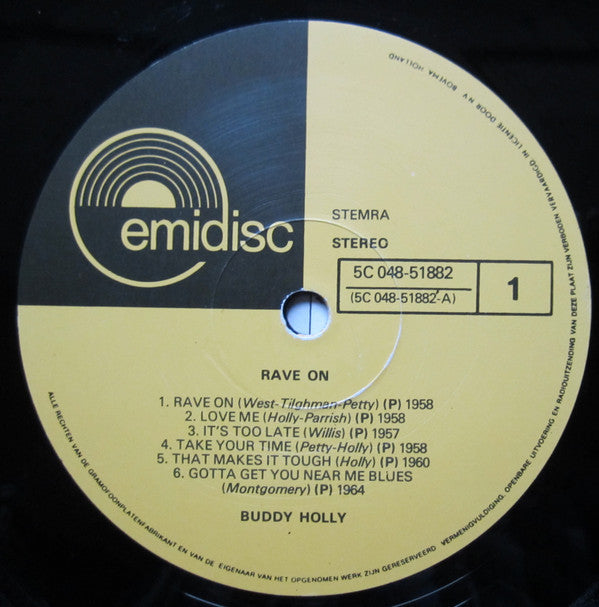 Buddy Holly : Rave On (LP, Comp)