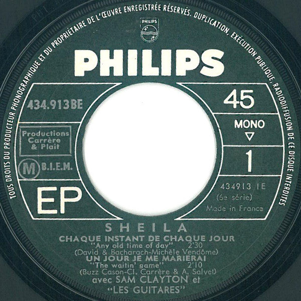 Sheila (5) : Chaque Instant De Chaque Jour  (7", EP, Mono)