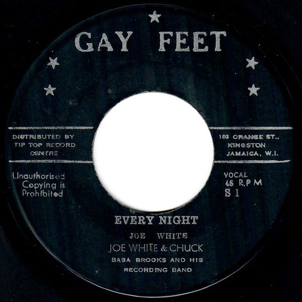 Joe White and Chuck, The Baba Brooks Band / The Baba Brooks Band : Every Night / 1st Session (7")