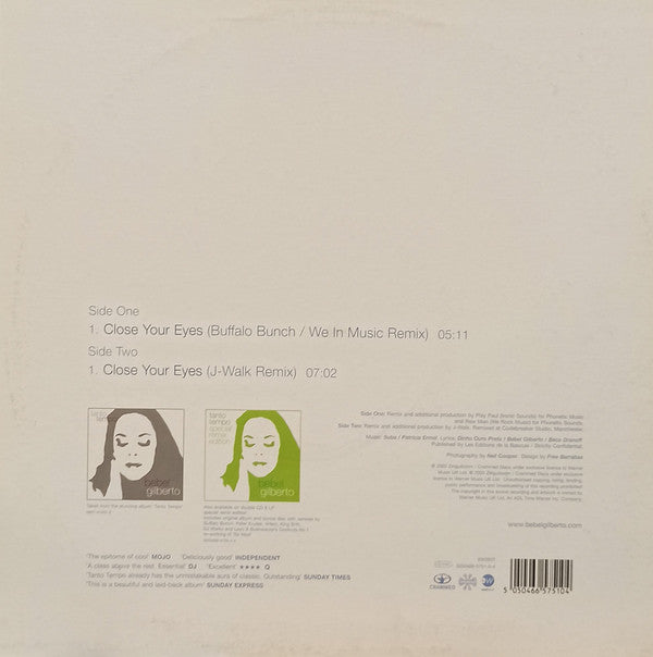 Bebel Gilberto : Close Your Eyes (12", Single)