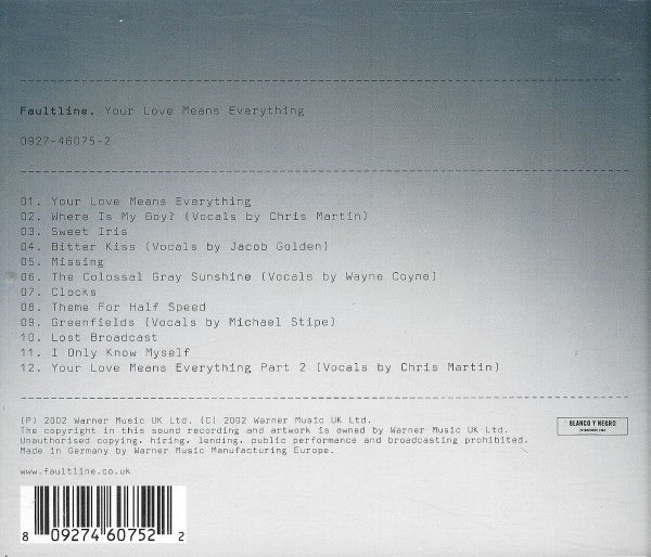Faultline : Your Love Means Everything (CD, Album)