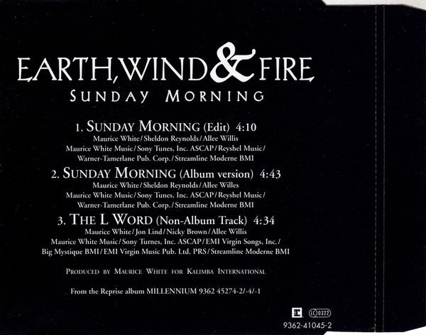 Earth, Wind & Fire : Sunday Morning (CD, Maxi)