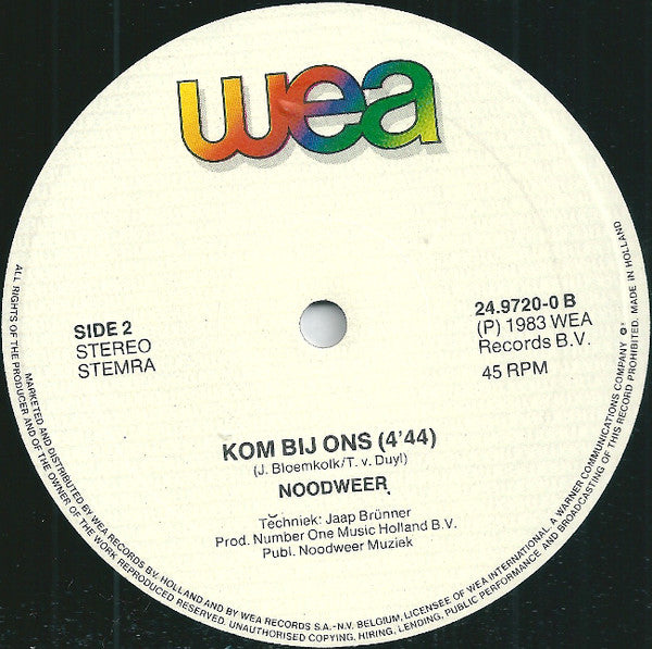 Noodweer : In De Disco  (Special Re-mix) (12", Maxi)