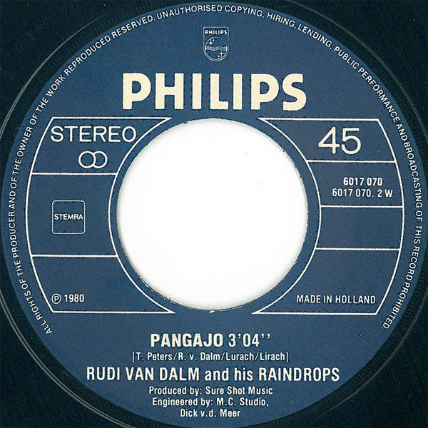 Rudi van Dalm And His Raindrops : Manisé (7", Single)