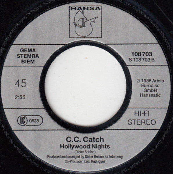 C.C. Catch : Heaven And Hell (7", Single)