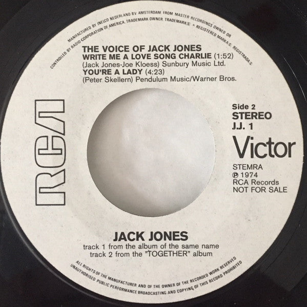 Jack Jones : The Voice Of Jack Jones (7", Single)