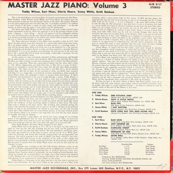 Various : Master Jazz Piano Volume 3 (LP, Comp)