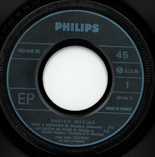 Enrico Macias : Noël A Jérusalem (7", EP, Mou)