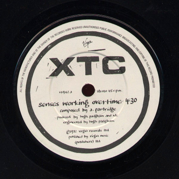XTC : Senses Working Overtime (7", EP, Single, Ltd, Fol)