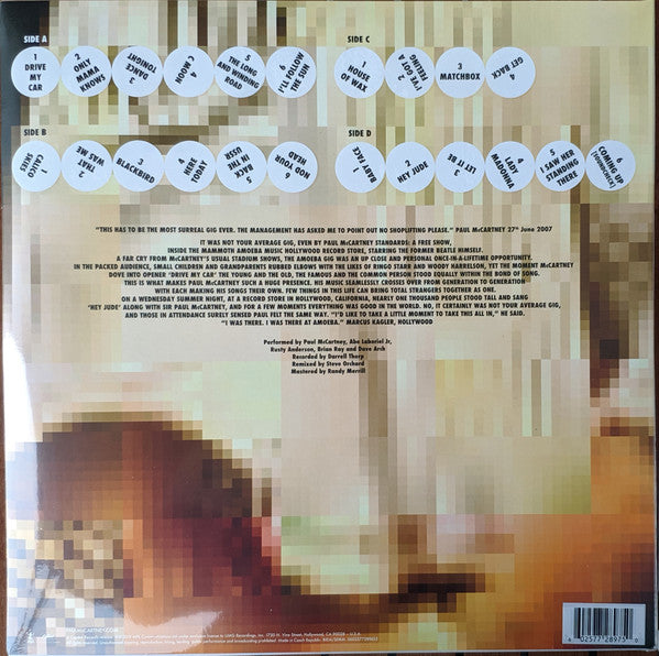 Paul McCartney : Amoeba Gig (LP, Cle + LP, Amb + Album, Ltd)