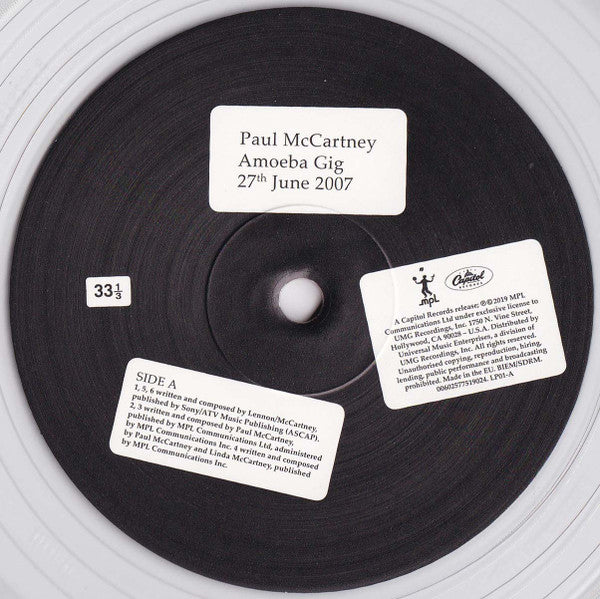 Paul McCartney : Amoeba Gig (LP, Cle + LP, Amb + Album, Ltd)