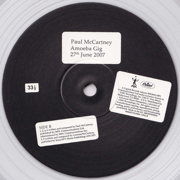 Paul McCartney : Amoeba Gig (LP, Cle + LP, Amb + Album, Ltd)