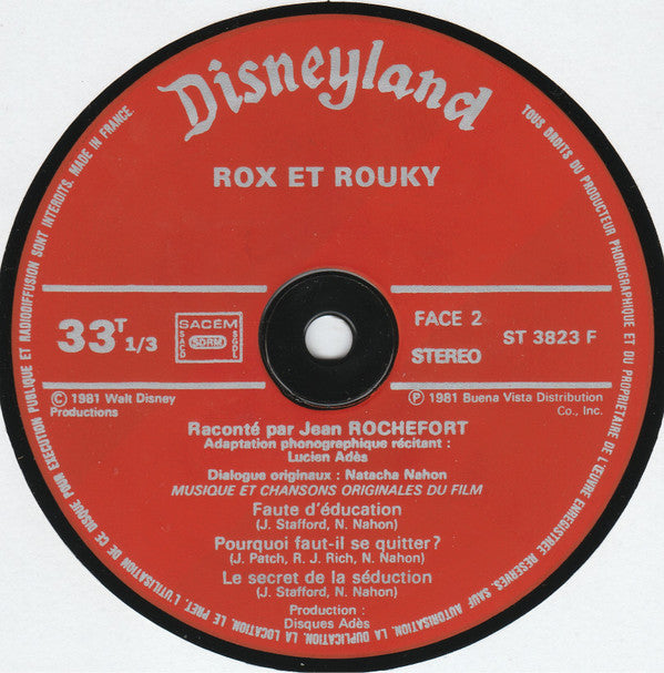 Walt Disney : Rox Et Rouky (LP, Gat)