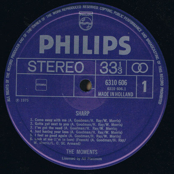 The Moments : Sharp (LP, Album)