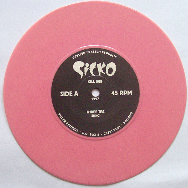 Sicko : Three Tea (7", Ltd, RE, Pin)