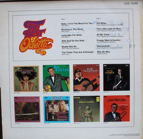 Odetta : The Best Of Odetta (LP, Comp)
