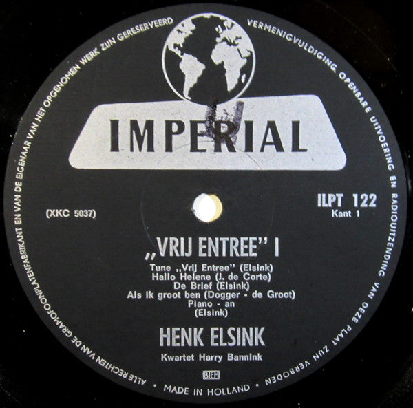 Henk Elsink : Vrij Entree (10", Album, Mono)