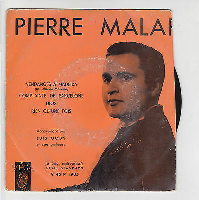 Pierre Malar : Vendanges A Madeira (7", EP)