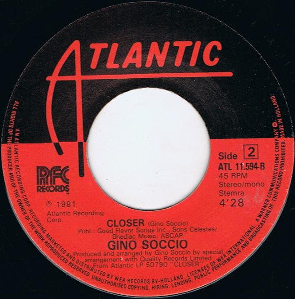 Gino Soccio : Try It Out (7", Single)